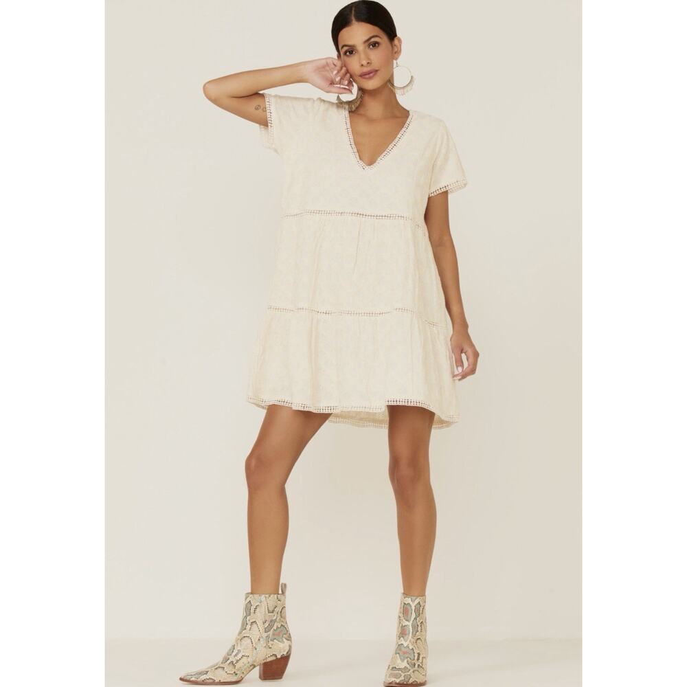 Show Me Your Mumu Midsummer Ivory CIA Mini Dress Size Small